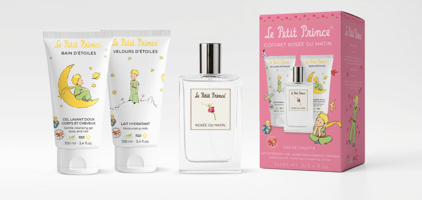 COFFRET ROSÉE DU MATIN - EAU DE TOILETTE 100 ML + GEL LAVANTE SUAVE 100ML + LECHE HIDRATANTE 100ML