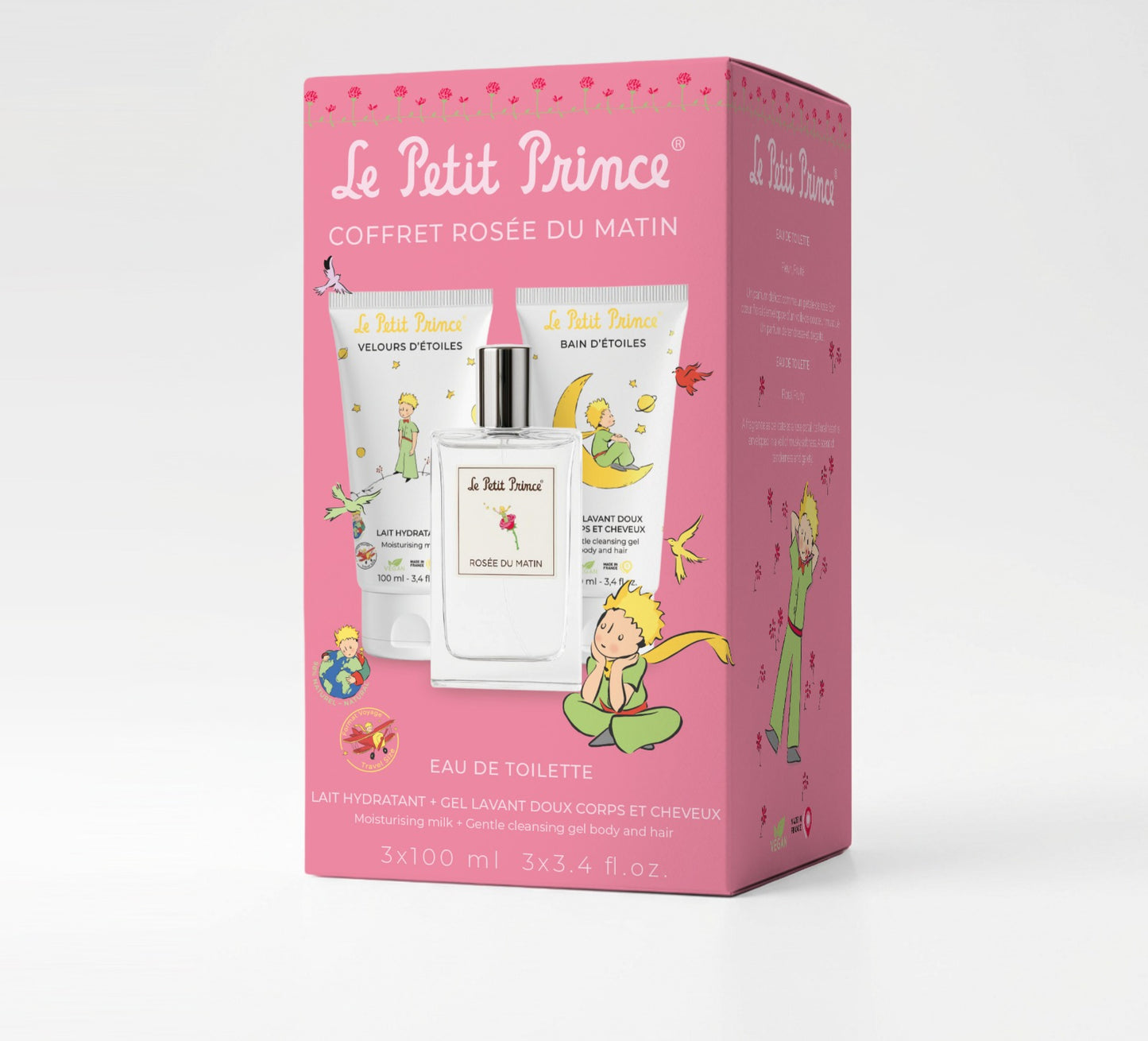 COFFRET ROSÉE DU MATIN - EAU DE TOILETTE 100 ML + GEL LAVANTE SUAVE 100ML + LECHE HIDRATANTE 100ML