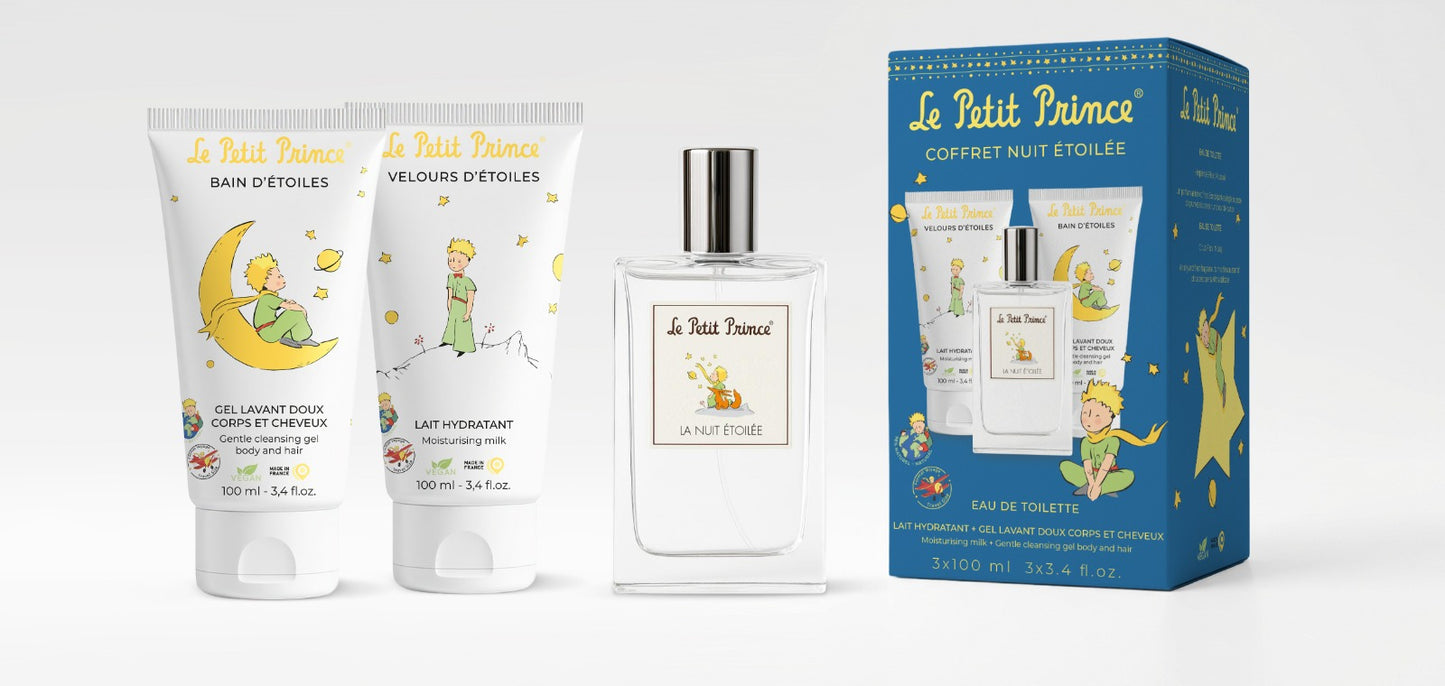 COFFRET LA NUIT ETOILÉE - EAU DE TOILETTE 100 ML + GEL LIMPIADOR SUAVE 100 ML + LECHE HIDRATANTE 100 ML